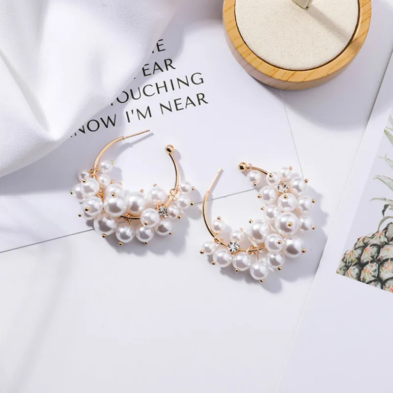 SHIFEEL 2019 Korea New fashion Pearl Grape bunch Rhinestone Tassels Drop Earrings Hyperbole Personality Pendients For Women
SHIFEEL 2019 Korea New fashion Pearl Grape bunch Rhinestone Tassels Drop Earrings Hyperbole Personality Pendients For Women