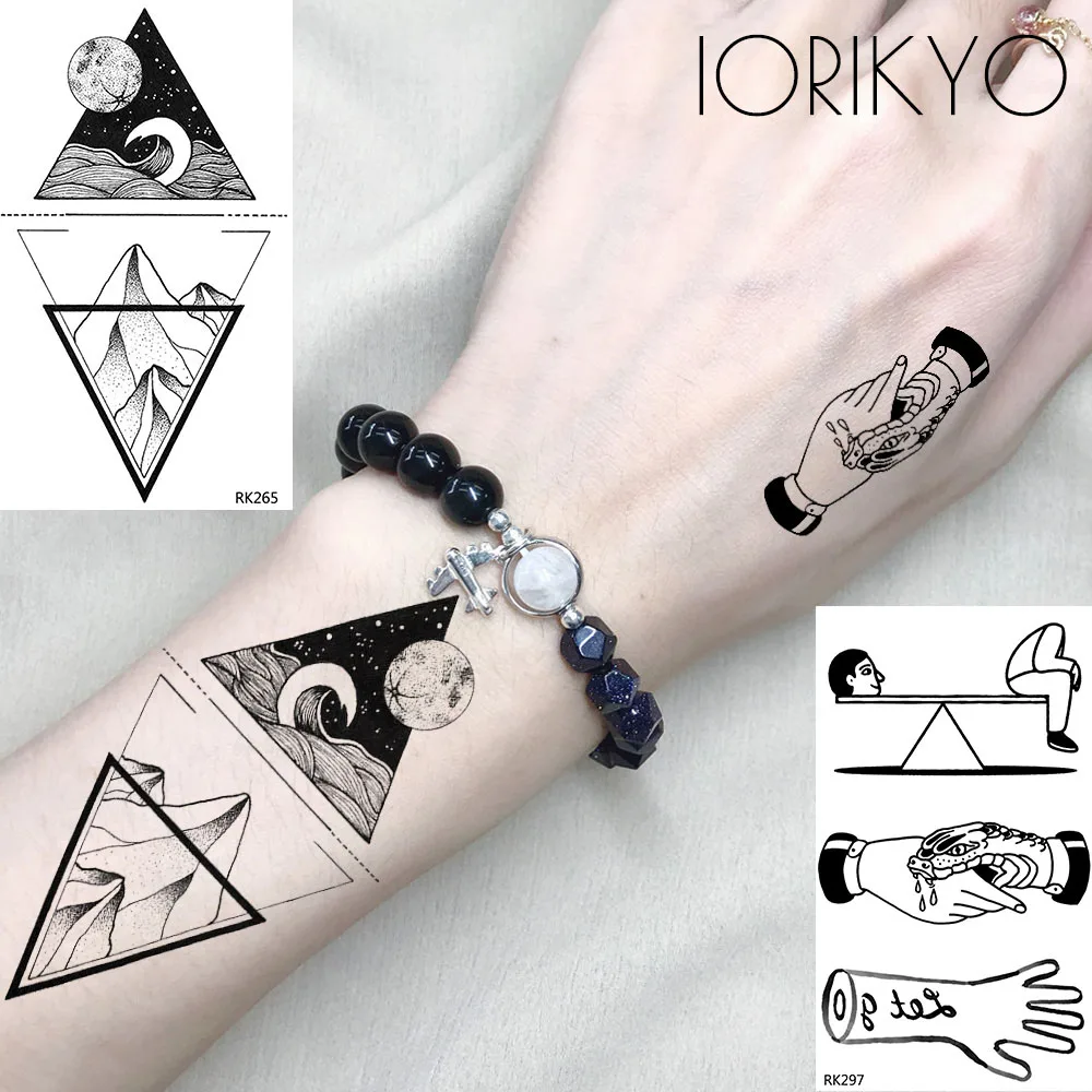 Long Lasting Geometric Triangle Moon Glacier Tattoo Stickers Women Body Arm Temporary Tattoo Hands Waterproof Strange Tatoo
Long Lasting Geometric Triangle Moon Glacier Tattoo Stickers Women Body Arm Temporary Tattoo Hands Waterproof Strange Tatoo