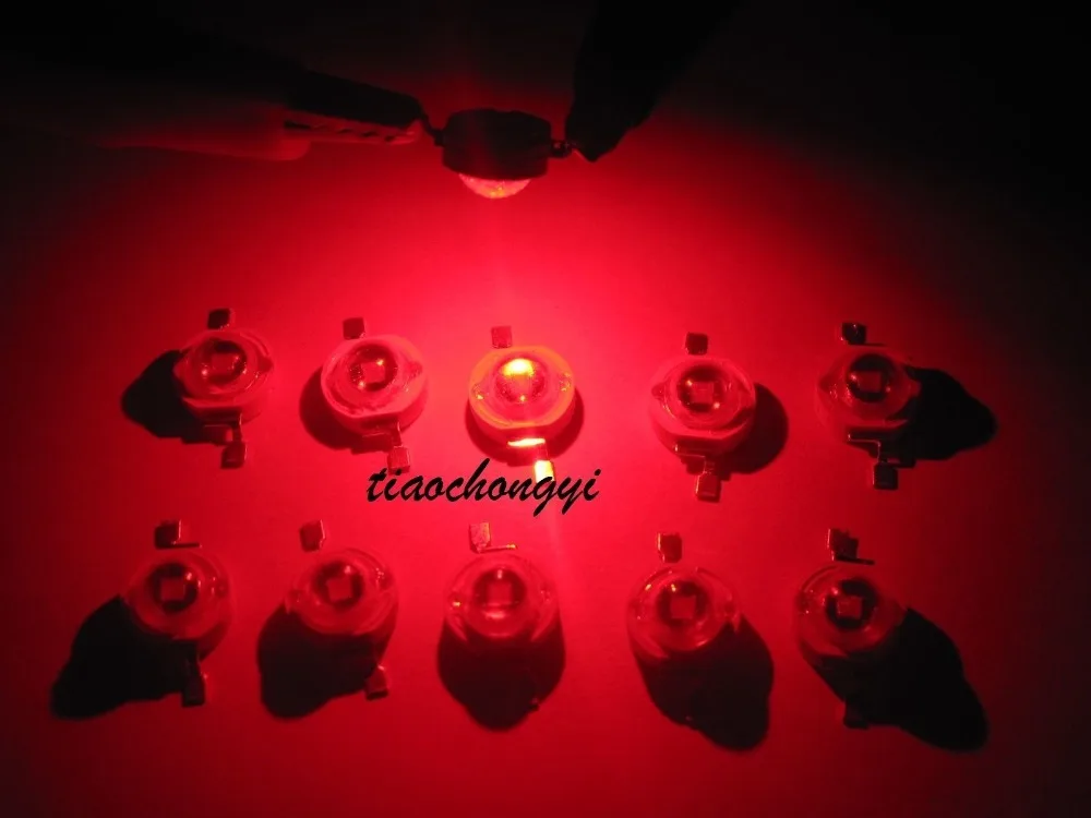 50 шт. 3 Вт Красный 620nm-625nm 700mA 2 2-2 4 V LED высокой мощности лампы | Лампы и освещение