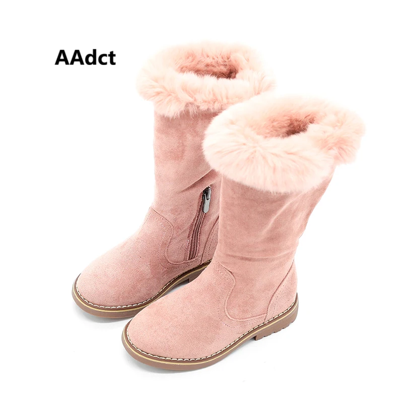 AAdct сапоги для девочек Осень зима 2019 высокое качество хлопок теплый|kids high boots|high