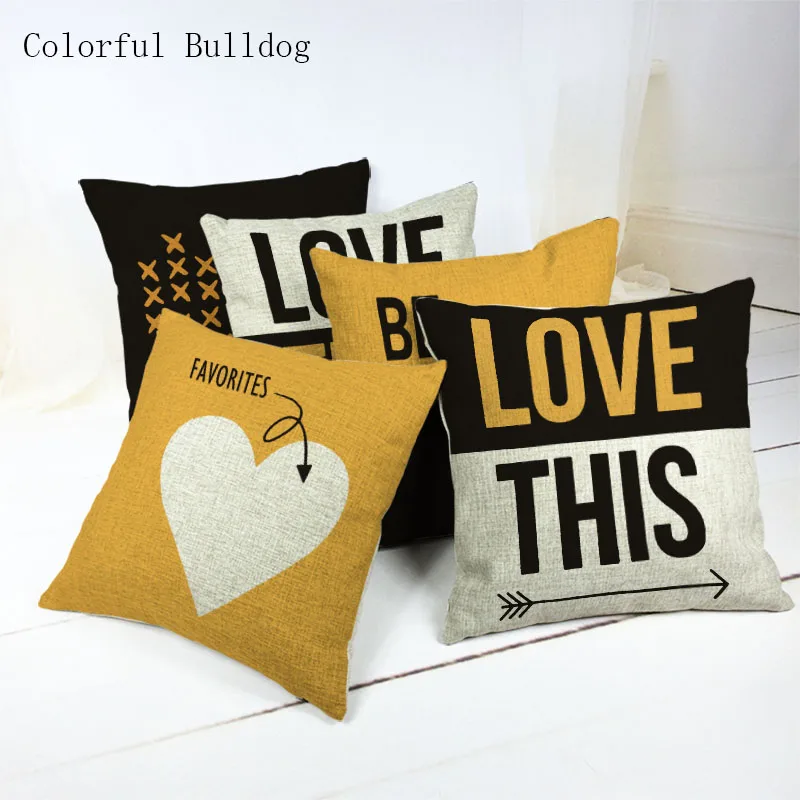 Black and Yellow Letters Geometry Cushion Cover Home Hotel Decor Cojin Throw Pillow Cushion Square 45*45cm Car Seat Linen Cotton
Black and Yellow Letters Geometry Cushion Cover Home Hotel Decor Cojin Throw Pillow Cushion Square 45*45cm Car Seat Linen Cotton