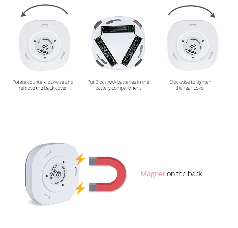 AAA Battery Powered LED Under Cabinet Lights PIR Motion Sensor Lamp Bedroom Quarto Detecteur Lumiere Indoor Lighting Detector (10)