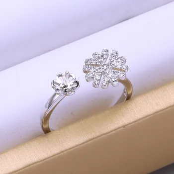 Snow Flower Pearl Ring Mountings, Ring Findings, Adjustable Ring Jewelry Parts Fittings Charm Accessories Silver Jewellery
Snow Flower Pearl Ring Mountings, Ring Findings, Adjustable Ring Jewelry Parts Fittings Charm Accessories Silver Jewellery