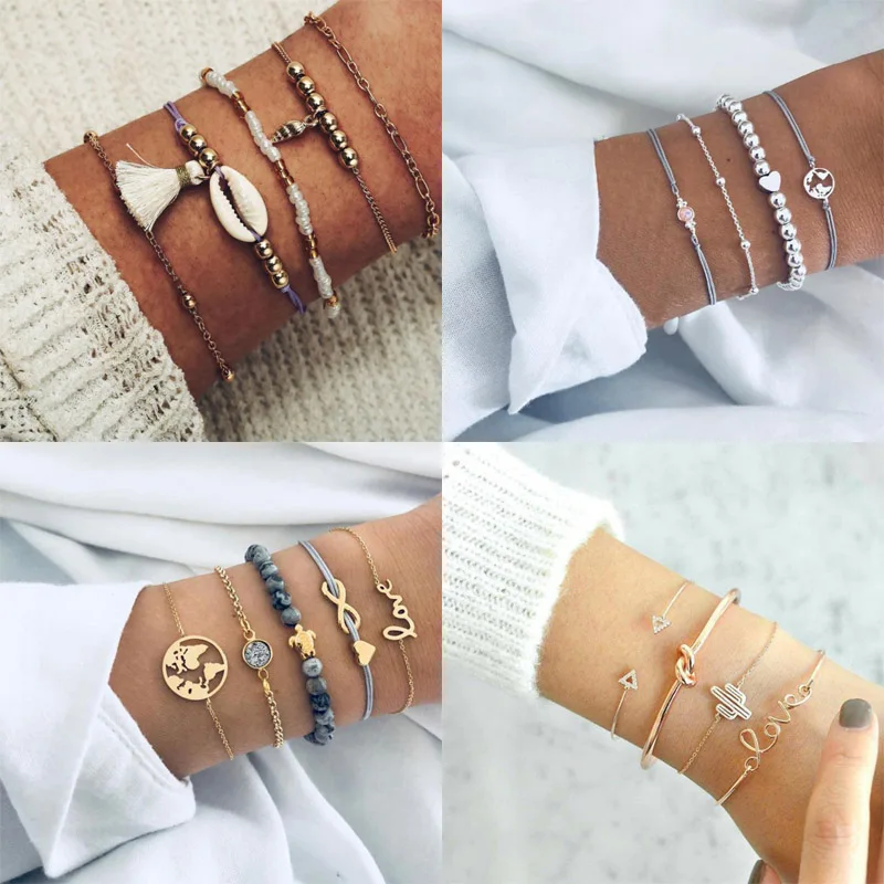 Bohemian Shell Map Heart Turtle Charm Bracelets Bangles For Women White tassel Stone Bracelets Sets Jewelry Gifts Multiple Style
Bohemian Shell Map Heart Turtle Charm Bracelets Bangles For Women White tassel Stone Bracelets Sets Jewelry Gifts Multiple Style