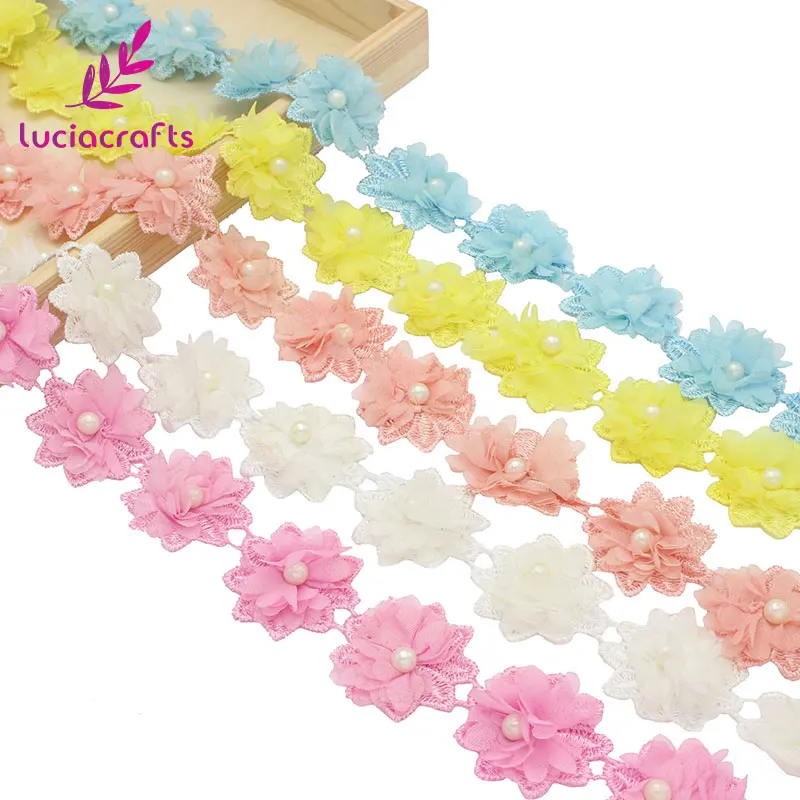 Lucia crafts 1yard/lot 4.5cm Multi colors Flowers Chiffon Lace Trim Ribbons DIY Sewing Handmade Materials Accessories N0604
Lucia crafts 1yard/lot 4.5cm Multi colors Flowers Chiffon Lace Trim Ribbons DIY Sewing Handmade Materials Accessories N0604