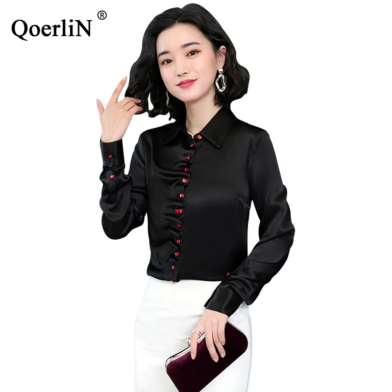 QoerliN 2XL Silk Blouse Women Top Shirt Long Sleeve 2019 Spring Summer New Elegant Black Shirt Turn-Down Blouse Female Plus Size
QoerliN 2XL Silk Blouse Women Top Shirt Long Sleeve 2019 Spring Summer New Elegant Black Shirt Turn-Down Blouse Female Plus Size