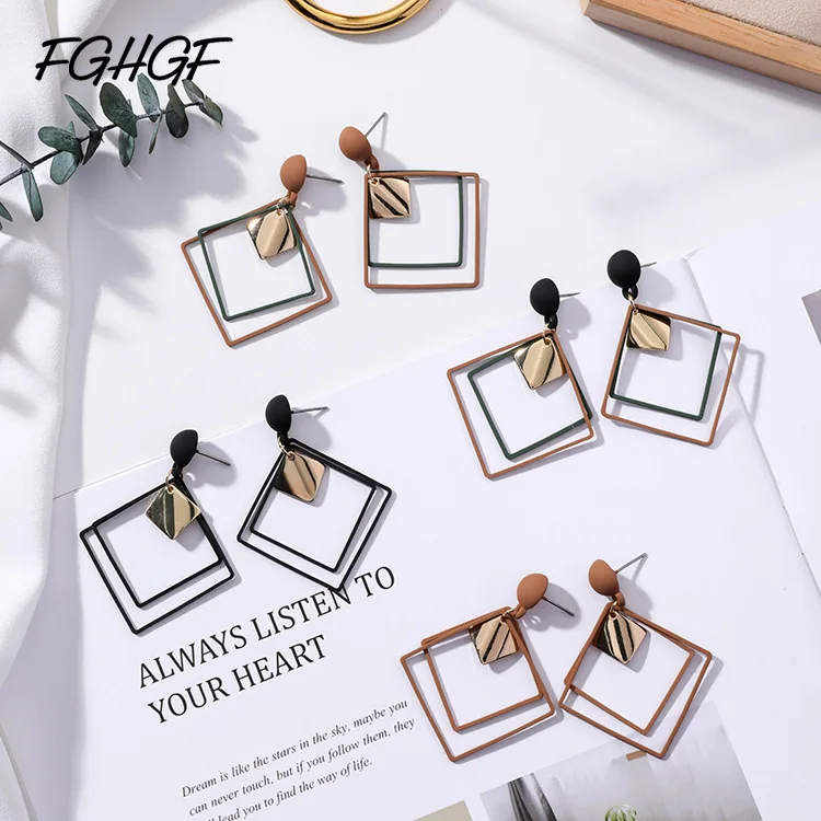 FGHGF Fashion Jewelry Temperament Long Matte Pendant Korean Wild Sequins Geometric Earring Female Elegant Statement Earrings
FGHGF Fashion Jewelry Temperament Long Matte Pendant Korean Wild Sequins Geometric Earring Female Elegant Statement Earrings