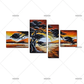 Unframed Sunrise Landscape African Tree Picture Wall Art Handmade Modern Landscape Oil Painting On Canvas Living Room Decor Gift
Unframed Sunrise Landscape African Tree Picture Wall Art Handmade Modern Landscape Oil Painting On Canvas Living Room Decor Gift