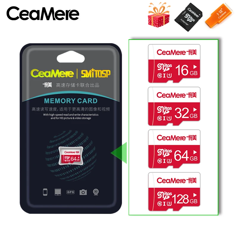 CeaMere Memory Card 256GB 128GB 64GB U3 UHS-3 32GB Micro sd card Class10 UHS-1 flash card Memory Microsd TF/SD Cards for Tablet
CeaMere Memory Card 256GB 128GB 64GB U3 UHS-3 32GB Micro sd card Class10 UHS-1 flash card Memory Microsd TF/SD Cards for Tablet