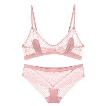 Europe Women Bra Set Sexy Ultra-thin Lace Transparent Underwear Summer Wire-Free Comfortable Sleep Pink Lingerie French Bralette
Europe Women Bra Set Sexy Ultra-thin Lace Transparent Underwear Summer Wire-Free Comfortable Sleep Pink Lingerie French Bralette