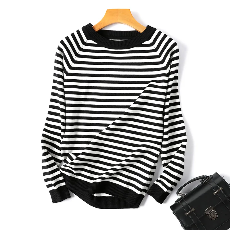 Baharcelin Women Girl spring fall full Sleeve Pullovers O neck Knitted sweaters Striped basic Knitwear Outwear Top clothing
Baharcelin Women Girl spring fall full Sleeve Pullovers O neck Knitted sweaters Striped basic Knitwear Outwear Top clothing