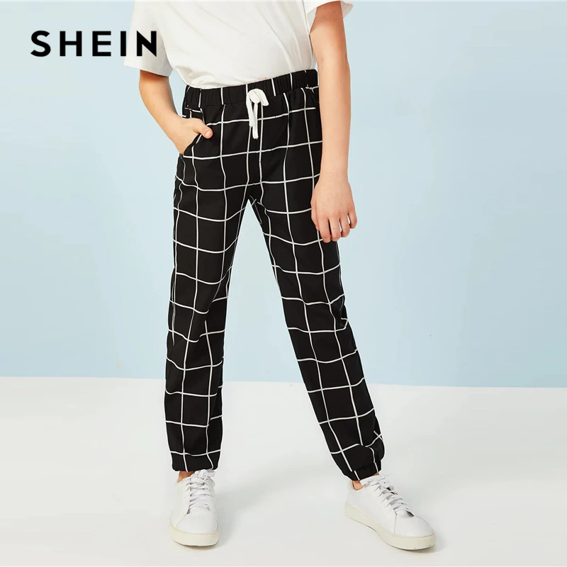 SHEIN Kiddie Black Plaid Drawstring Waist Casual Toddler Boys Pants Kids Bottoms 2019 Summer Double Pocket Child Long Trousers
SHEIN Kiddie Black Plaid Drawstring Waist Casual Toddler Boys Pants Kids Bottoms 2019 Summer Double Pocket Child Long Trousers