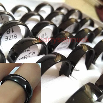 Wholesale Bulk Jewelry 100pcs men's women's Couple Lovers Band Rings Engagement 6mm Black 316L Stainless steel Plain Rings
Wholesale Bulk Jewelry 100pcs men's women's Couple Lovers Band Rings Engagement 6mm Black 316L Stainless steel Plain Rings