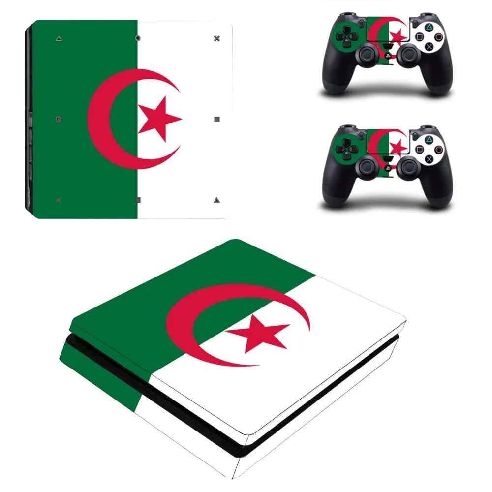 Флаг Алжира виниловая наклейка наклейки кожи для PS4 Slim Playstaion 4 консоль и
