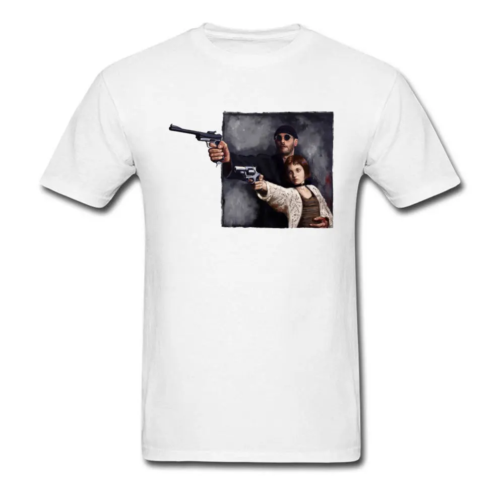 

Movie Character T-shirt Custom Men Tshirt Leon The Professional Killer Mathilda With Gun 3D Printed Tops & Tees Lovers T Shirts