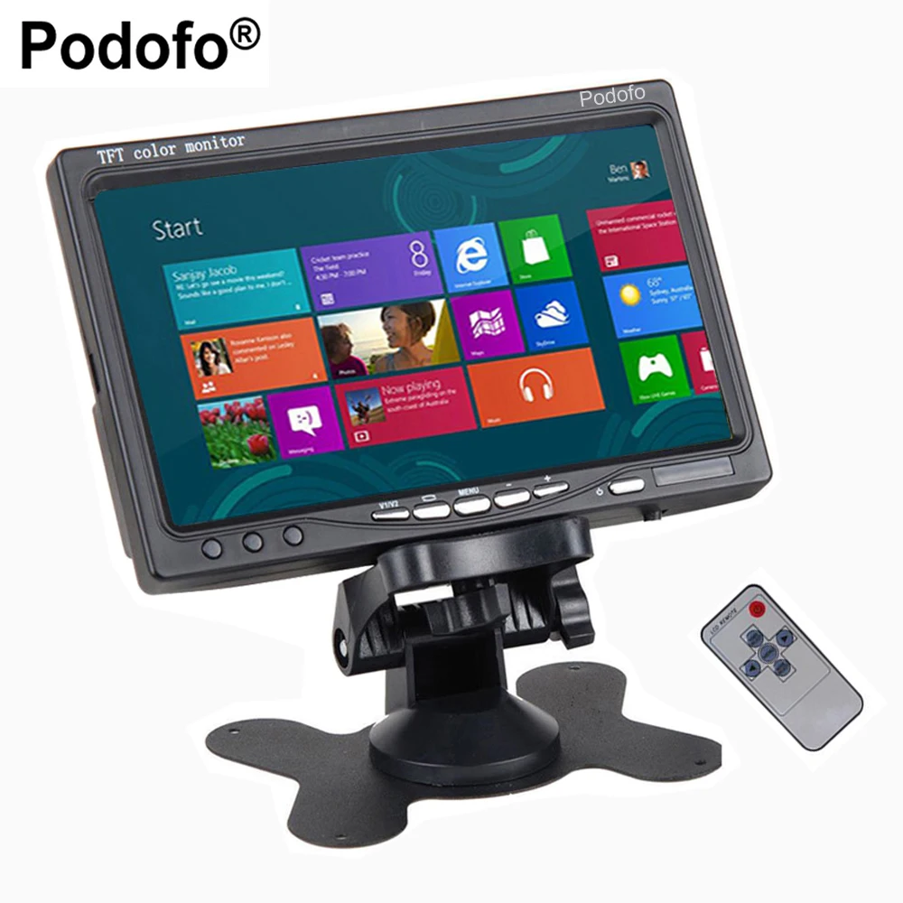 Podofo 7" TFT Color Car Reversing Rear View Monitor Security Display Screen 2 Video Input 2 AV In For DVD VCD Backup Camera
Podofo 7" TFT Color Car Reversing Rear View Monitor Security Display Screen 2 Video Input 2 AV In For DVD VCD Backup Camera