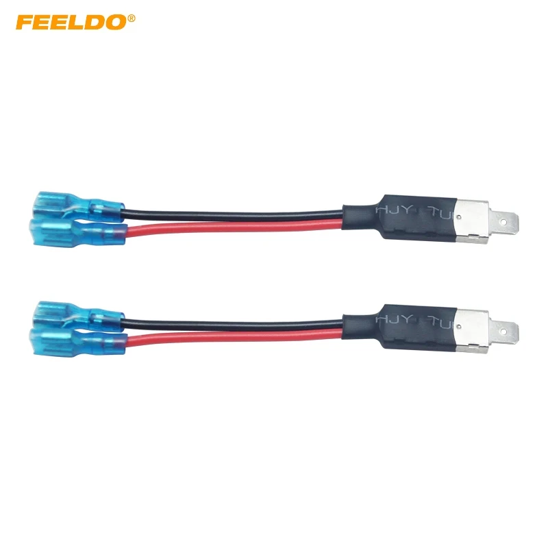 

FEELDO 2Pcs Car H1 LED HID Xenon Headlight Lamp Bulb Adapter Converter Cable Replacement Halogen Bulb Wiring Harness #5967