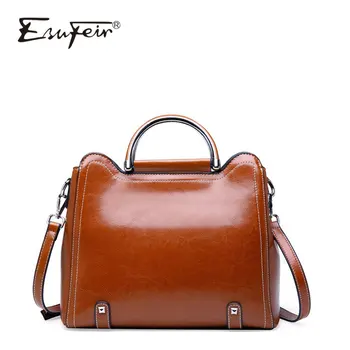 ESUFEIR 2018 Genuine Leather Ladies Handbags Fashion Messenger Bag Shoulder Bag Designer Metal handle handbag For Women Bags
ESUFEIR 2018 Genuine Leather Ladies Handbags Fashion Messenger Bag Shoulder Bag Designer Metal handle handbag For Women Bags