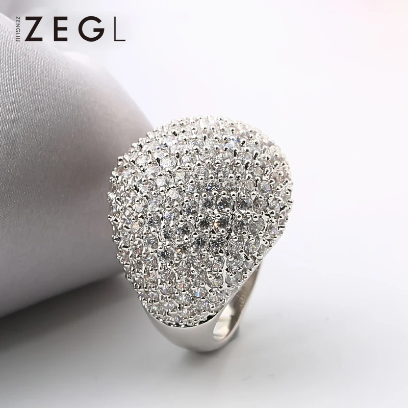 ZEGL Women's Ring Wedding Ring Exquisite Ring Crystal Ring Cubic Zirconia Ring
ZEGL Women's Ring Wedding Ring Exquisite Ring Crystal Ring Cubic Zirconia Ring