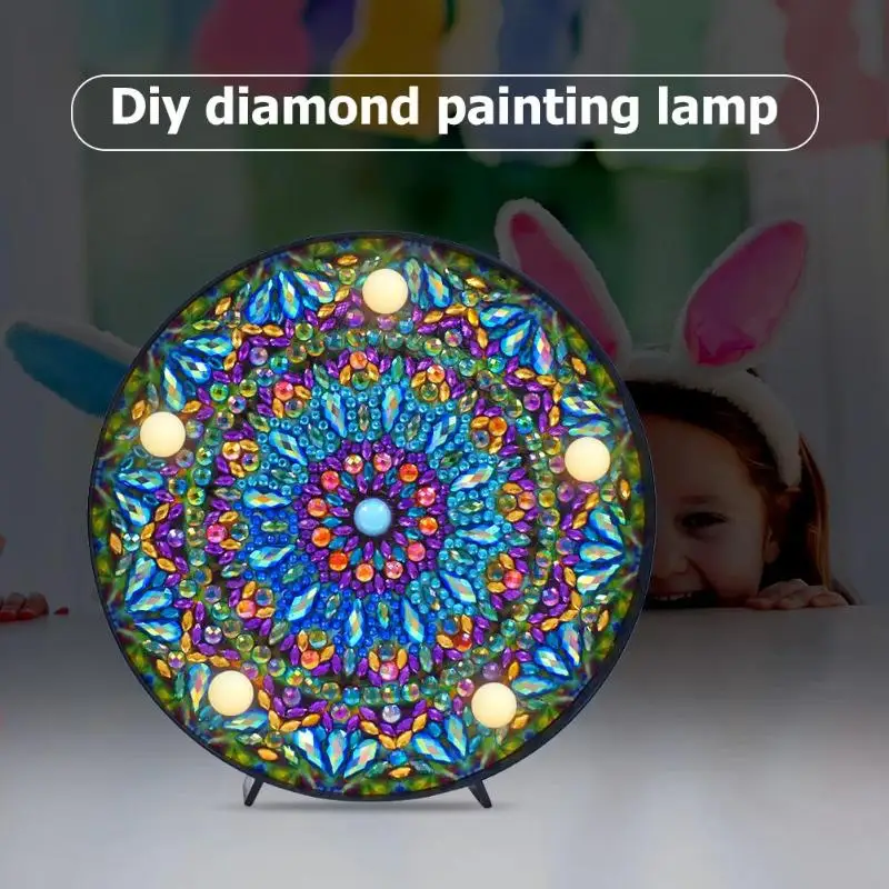 Round DIY Mandala Landscape Diamond Painting Light DIY Embroidery Lamp Full Special Drill LED Lamp Round Shinny Beads
Round DIY Mandala Landscape Diamond Painting Light DIY Embroidery Lamp Full Special Drill LED Lamp Round Shinny Beads