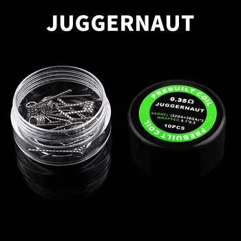 Juggernaut premade coils 10pcs/box Pre-build Heating Wire Electronic Cigarette Accessories atomizer DIY vaporizer vape
Juggernaut premade coils 10pcs/box Pre-build Heating Wire Electronic Cigarette Accessories atomizer DIY vaporizer vape