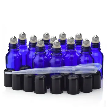 12pcs 15ml Roll On Bottles For Essential Oils Empty Blue Glass Perfume Roller Bottle With Stainless Steel Ball For Lip Gloss
12pcs 15ml Roll On Bottles For Essential Oils Empty Blue Glass Perfume Roller Bottle With Stainless Steel Ball For Lip Gloss