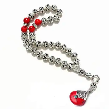 8mm Hollow carved alloy beads with Red pendant Shape 33 Prayer Beads Islamic Muslim Tasbih Allah Mohammed Rosary for women men
8mm Hollow carved alloy beads with Red pendant Shape 33 Prayer Beads Islamic Muslim Tasbih Allah Mohammed Rosary for women men