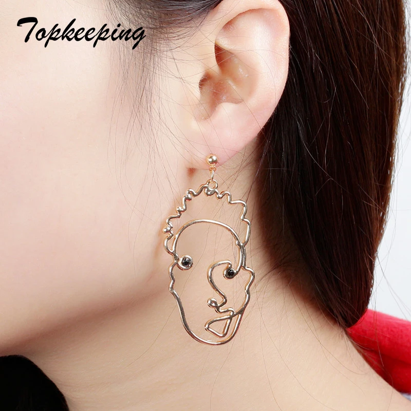 Picasso Face Earrings for Women Gold Color Casual Fashion Figure Dangle Earring Head Shaped Punk Drop Earrings Jewelry Gift Sale
Picasso Face Earrings for Women Gold Color Casual Fashion Figure Dangle Earring Head Shaped Punk Drop Earrings Jewelry Gift Sale