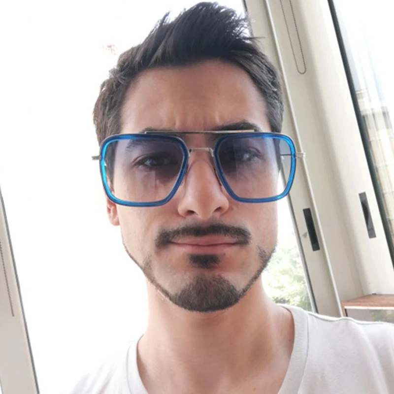 AOZE2018 Avengers Tony Stark Flight 006 Style Sunglasses Men's Fashion Square Frame Brand Design Sunglasses Oculos De Solale
AOZE2018 Avengers Tony Stark Flight 006 Style Sunglasses Men's Fashion Square Frame Brand Design Sunglasses Oculos De Solale