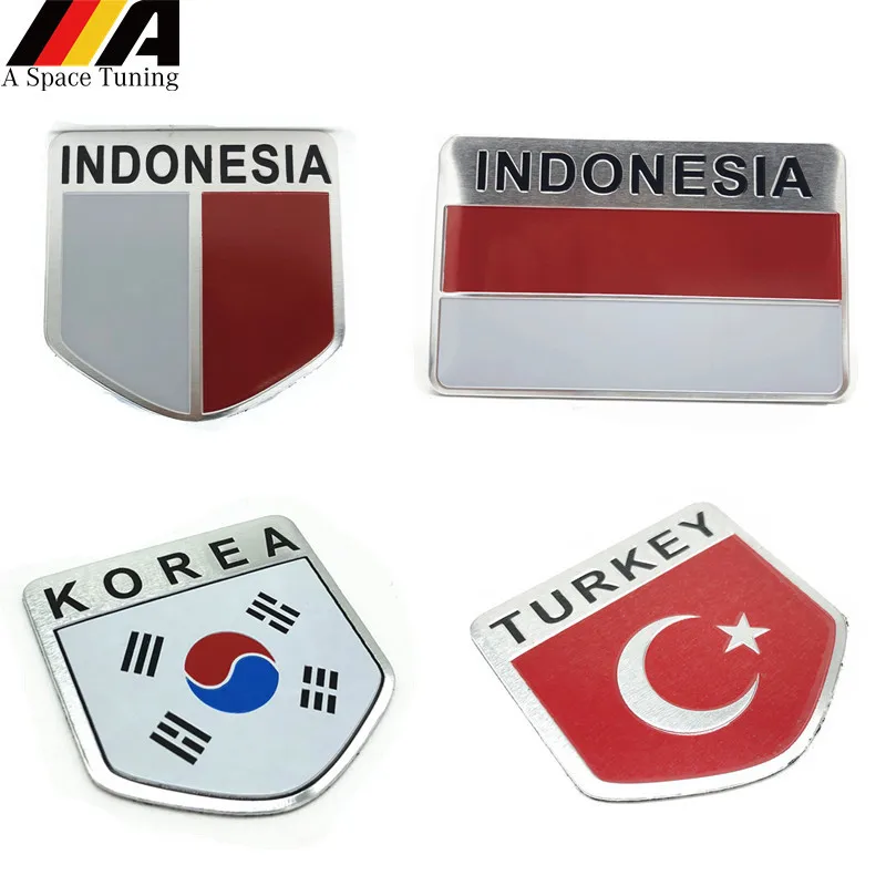 Aluminum Alloy ASIA KOREA INDONESIA TURKEY National Flags Car Stickers Automobiles Motorcycles Exterior Decorating Accessories
Aluminum Alloy ASIA KOREA INDONESIA TURKEY National Flags Car Stickers Automobiles Motorcycles Exterior Decorating Accessories