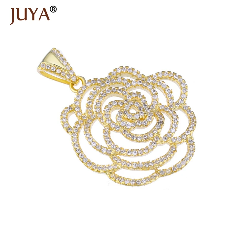 Fashion Luxury Zirconia Rhinestone Big Flower Rose Charm Pendant For Necklace Making breloque pour fabrication bijoux bedels
Fashion Luxury Zirconia Rhinestone Big Flower Rose Charm Pendant For Necklace Making breloque pour fabrication bijoux bedels