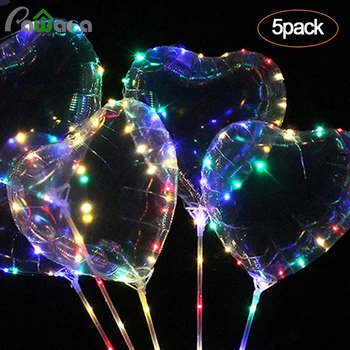 5pcs 18'' LED Light Up Balloons Star Heart Shaped Clear Bobo Balloons with LED String Lights for Birthday, Wedding Party Decor
5pcs 18'' LED Light Up Balloons Star Heart Shaped Clear Bobo Balloons with LED String Lights for Birthday, Wedding Party Decor
