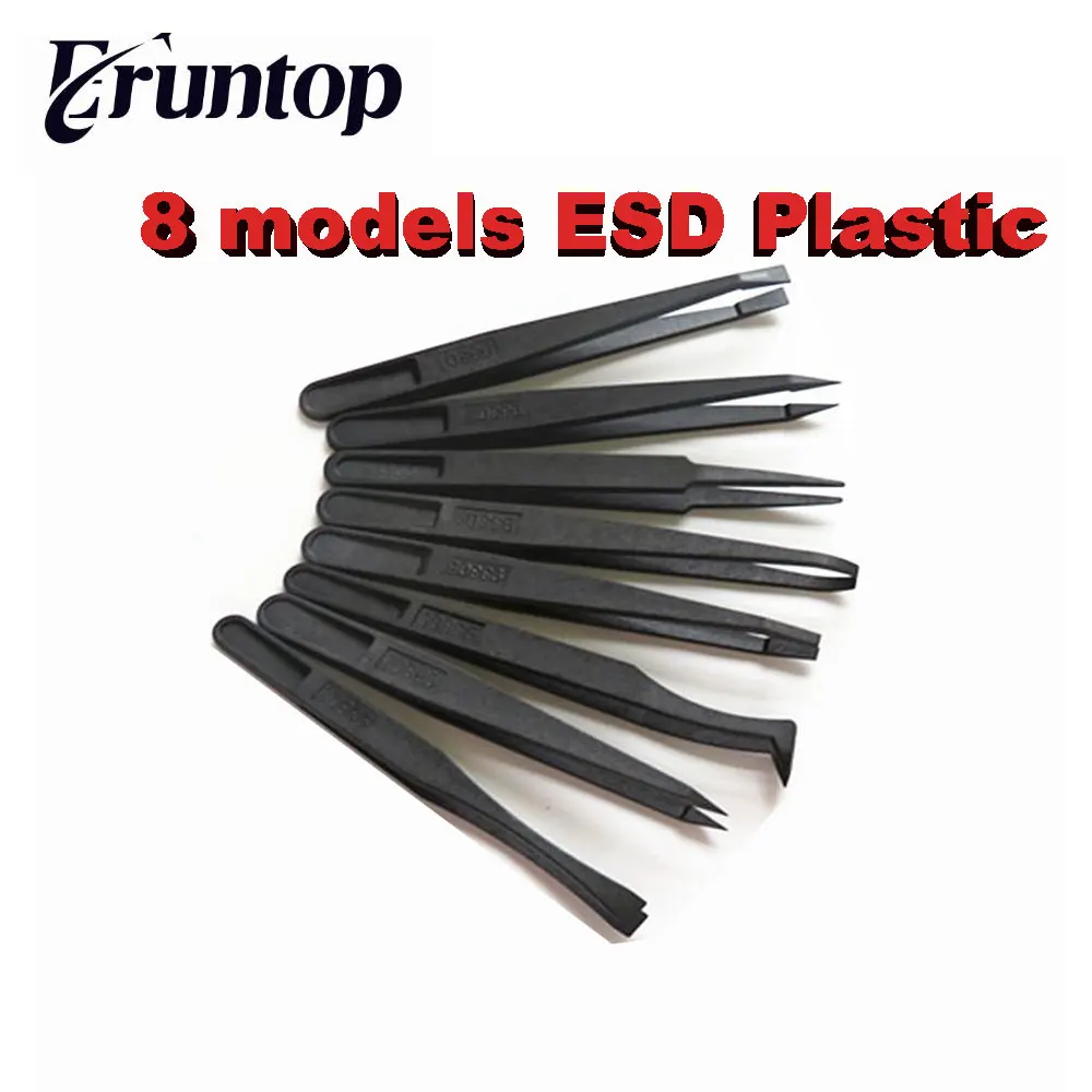 1Sets 8 kinds Black Anti-static Plastic Tweezer Heat Resistant Repair Tool Straight Bend
1Sets 8 kinds Black Anti-static Plastic Tweezer Heat Resistant Repair Tool Straight Bend