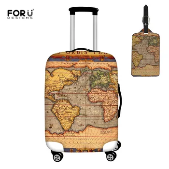 FORUDESIGNS Vintage Luggage Covers World Map Print Travel Accessories 2pcs/set Dust Rain Cover Luggage Tag for 18-32 Inch Cases
FORUDESIGNS Vintage Luggage Covers World Map Print Travel Accessories 2pcs/set Dust Rain Cover Luggage Tag for 18-32 Inch Cases