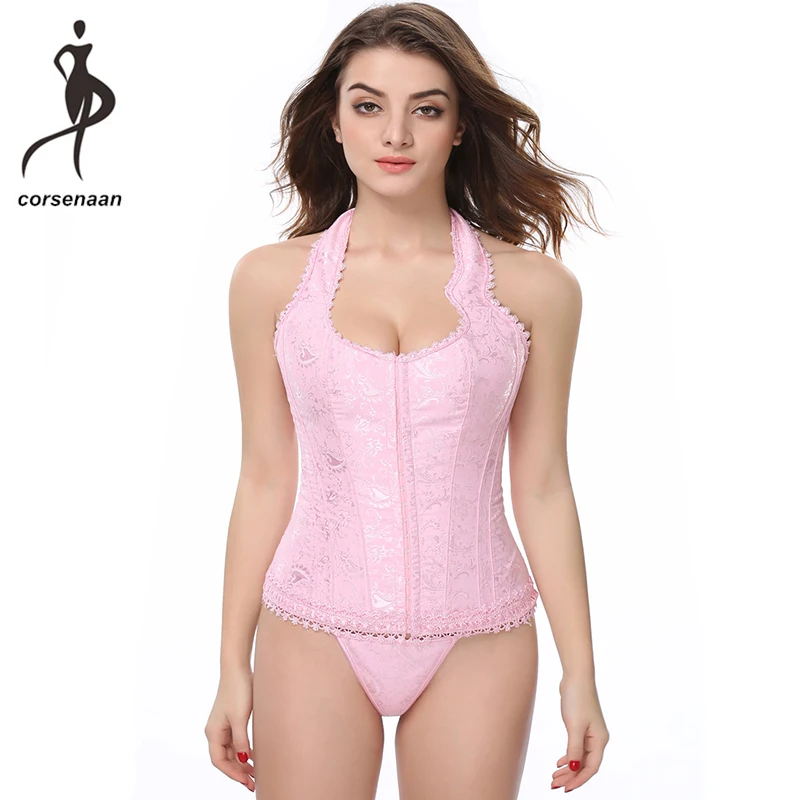 Hooks Closures Pink Jacquard Laced Waistcoat Bustier Halter Overbust Corset Lace Up Boned Waist Cinchers Shapewear Top 842#
Hooks Closures Pink Jacquard Laced Waistcoat Bustier Halter Overbust Corset Lace Up Boned Waist Cinchers Shapewear Top 842#