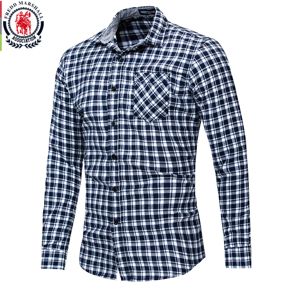 Fredd Marshall 2018 Autumn New Long Sleeve Casual Plaid Shirt Men Cotton Button Down Regular Dress Shirts Male Brand Clothes 170
Fredd Marshall 2018 Autumn New Long Sleeve Casual Plaid Shirt Men Cotton Button Down Regular Dress Shirts Male Brand Clothes 170