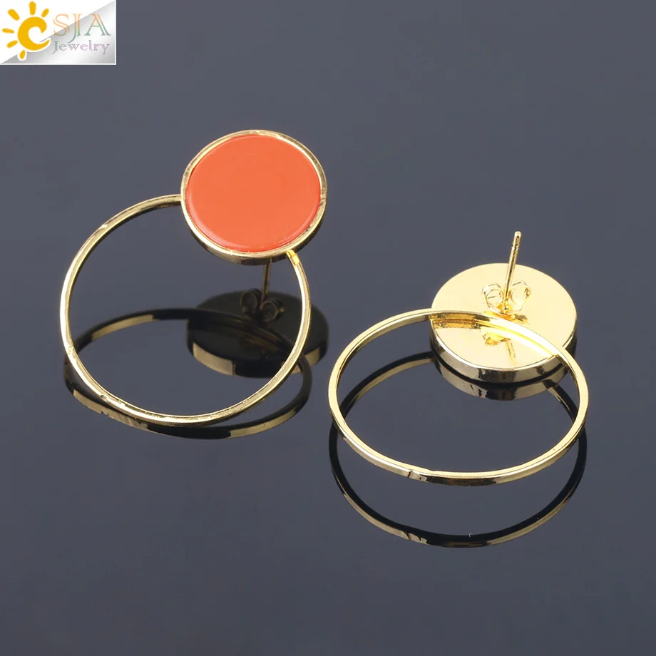 CSJA Brand New Ear Stud Earrings Women Natural Stone Labradorite Lapis Lazuli Piercing Earring Vintage Circle Bijoux Brinco S228
CSJA Brand New Ear Stud Earrings Women Natural Stone Labradorite Lapis Lazuli Piercing Earring Vintage Circle Bijoux Brinco S228