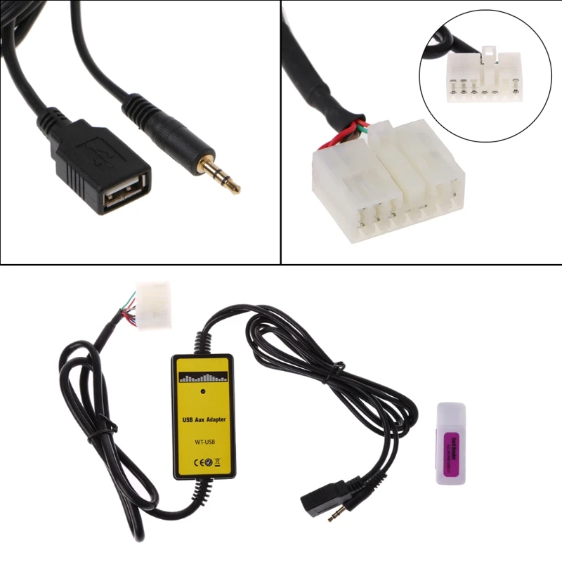 3.5mm Car USB AUX Adapter MP3 Player Interface AUX In Input For Toyota Lexus 5+7Pin Auto Cable Adapter Socket
3.5mm Car USB AUX Adapter MP3 Player Interface AUX In Input For Toyota Lexus 5+7Pin Auto Cable Adapter Socket