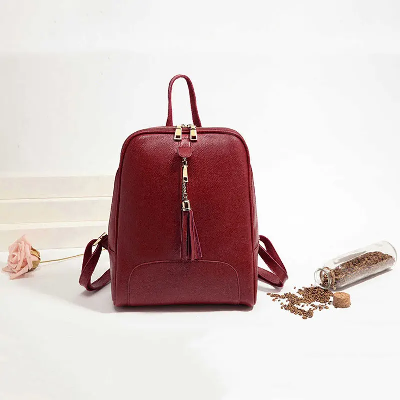 New Women's PU Leather Knapsack Casual Fashion Tassel Decorative Backpack Campus Style Backpack Knapsack Bags Female GS-BP-24
New Women's PU Leather Knapsack Casual Fashion Tassel Decorative Backpack Campus Style Backpack Knapsack Bags Female GS-BP-24