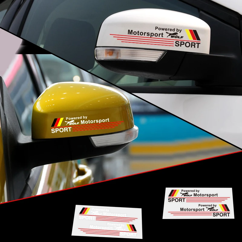 Etie 2 X Reflective Car Rearview Mirrow Sticker Decal Powered By Motorsport Wolf for Volkswagen Polo Golf 7 Passat Tiguan Skoda
Etie 2 X Reflective Car Rearview Mirrow Sticker Decal Powered By Motorsport Wolf for Volkswagen Polo Golf 7 Passat Tiguan Skoda