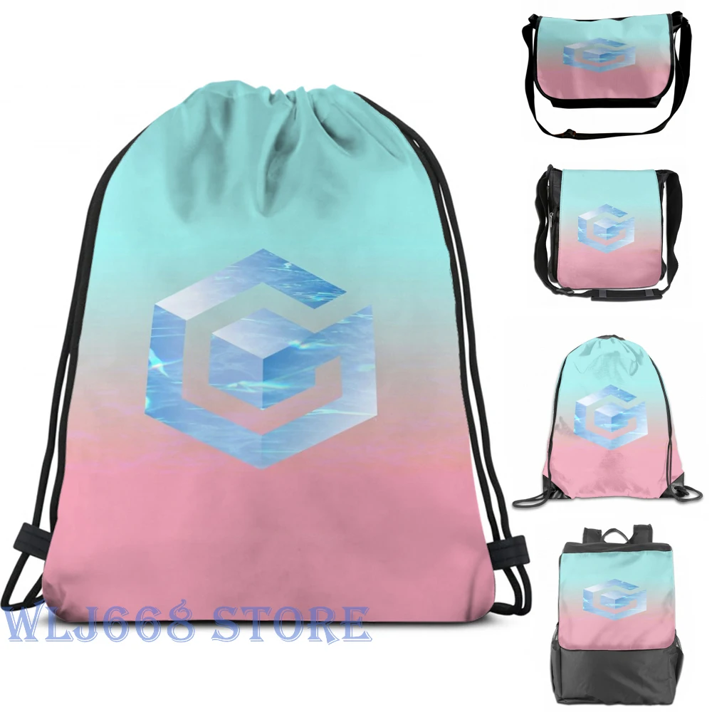 Funny graphic print shoulder Bags women VAPORWAVE GAMECUBE LOGO Single backpack travel for men Gym Bag | Багаж и сумки