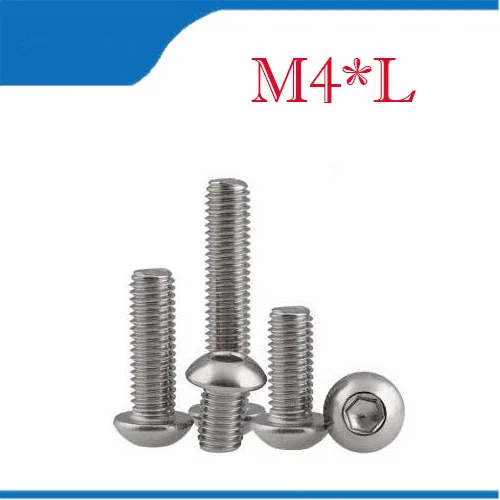 M4 Bolt A2-70 Button Head Socket Screw Bolt SUS304 Stainless Steel M4*(5/6/8/10/12/14/16/18/20/25/30/25~80) mm
M4 Bolt A2-70 Button Head Socket Screw Bolt SUS304 Stainless Steel M4*(5/6/8/10/12/14/16/18/20/25/30/25~80) mm