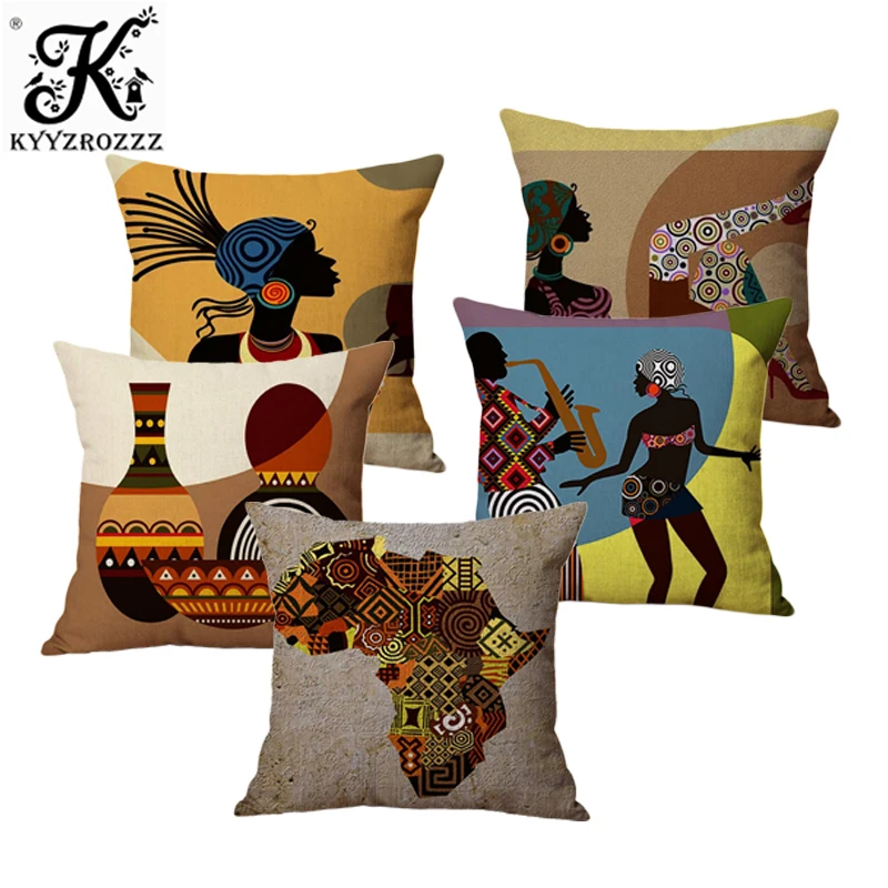 Colorful Fashion African Girl Cushion Cover Africa Symbols Cartoon Art Cotton Linen Exotic Decoration Sofa Throw Pillow Cover
Colorful Fashion African Girl Cushion Cover Africa Symbols Cartoon Art Cotton Linen Exotic Decoration Sofa Throw Pillow Cover