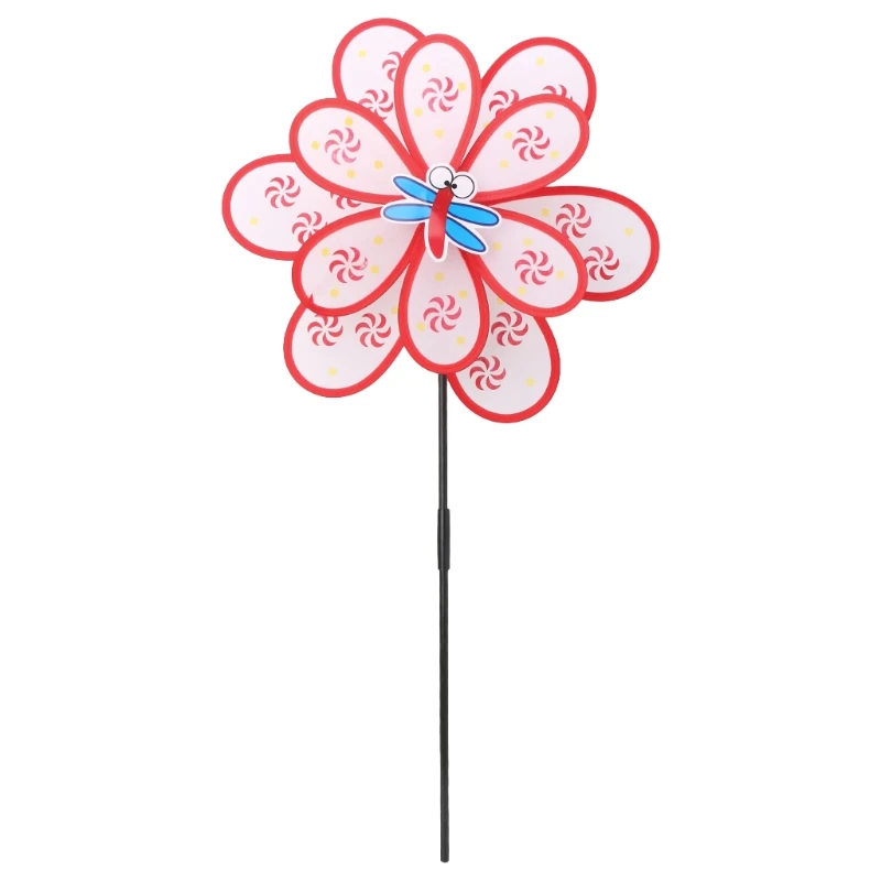 Double Layer Windmill Wind Spinner Cloth Whirligig Home Yard Party Decoration