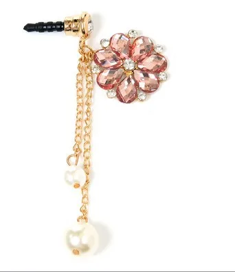 3.5mm Korea style For all phone cute New Sun Flower Pearl Pendant design Dust plug for mobile phone
3.5mm Korea style For all phone cute New Sun Flower Pearl Pendant design Dust plug for mobile phone