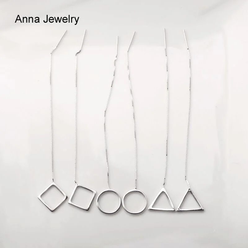 New Simple Fashion 925 Sterling Silver Long Chain Drop Earring with Geometric Shape Charm Ladies Double Chain Dangle Earrings
New Simple Fashion 925 Sterling Silver Long Chain Drop Earring with Geometric Shape Charm Ladies Double Chain Dangle Earrings