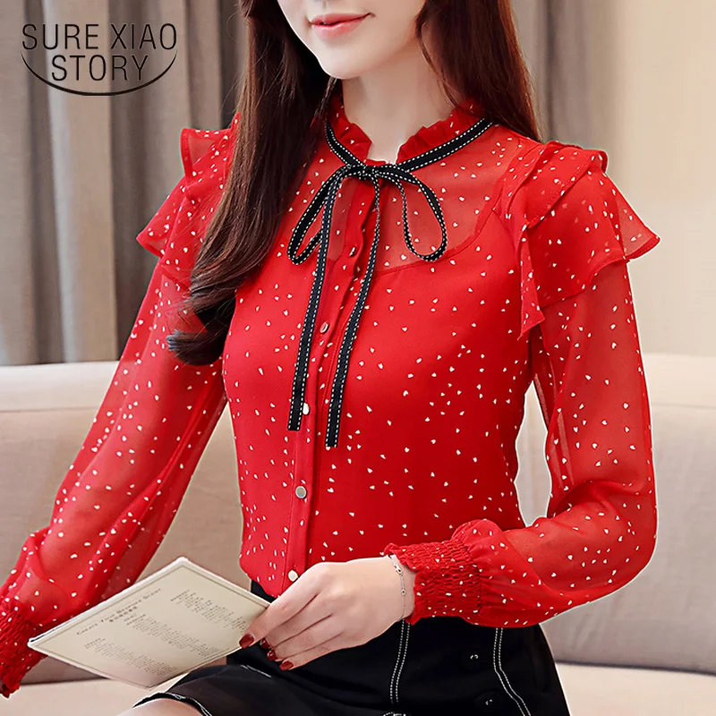 autumn long sleeve dot chiffon blouse women shirts red ruffles office ladies tops blouse women womens tops and blouses 2552 50
autumn long sleeve dot chiffon blouse women shirts red ruffles office ladies tops blouse women womens tops and blouses 2552 50