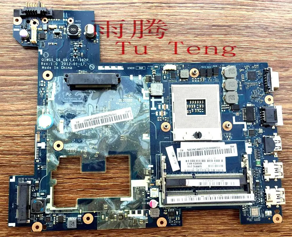 Подходит для lenovo G480 Материнская плата ноутбука DDR3 QIWG5 LA-7982P 100% тест ок доставка |