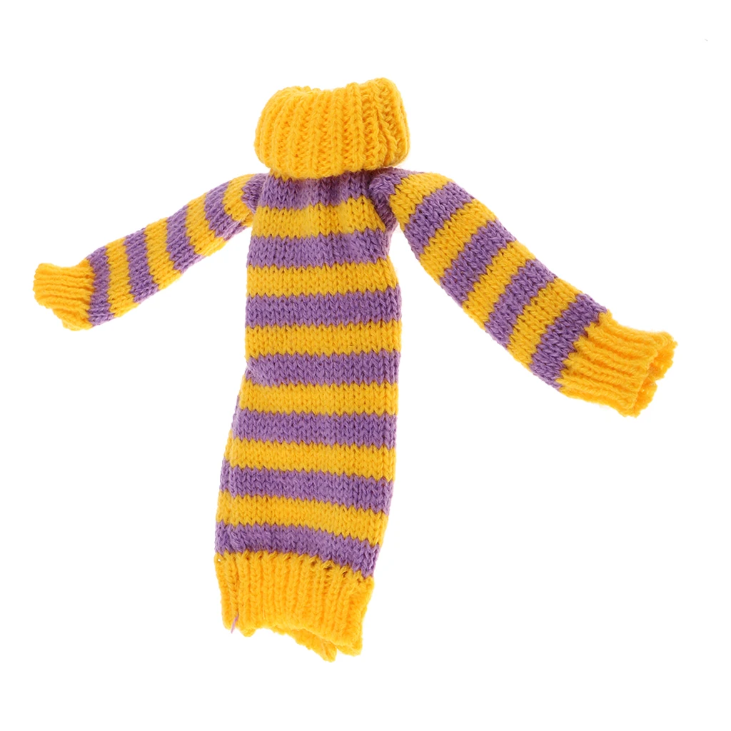 12inch Doll Outfit Long Turtleneck Sweater Clothes for 1/6 Dolls Casual Wear Accessory