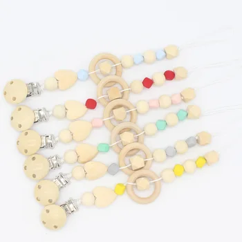 Wood Beads Pacifier Clip Handmade Pacifier Chains Safe Eco-friendly Teething Chain Baby Feeding Fopspeen Clip Baby Holder New
Wood Beads Pacifier Clip Handmade Pacifier Chains Safe Eco-friendly Teething Chain Baby Feeding Fopspeen Clip Baby Holder New